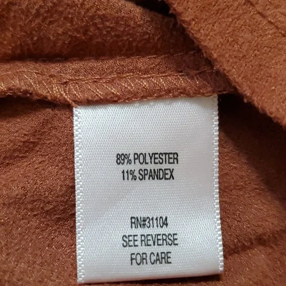 Rust Colored Soft Suede Shirt‎ - Picture 5 of 6